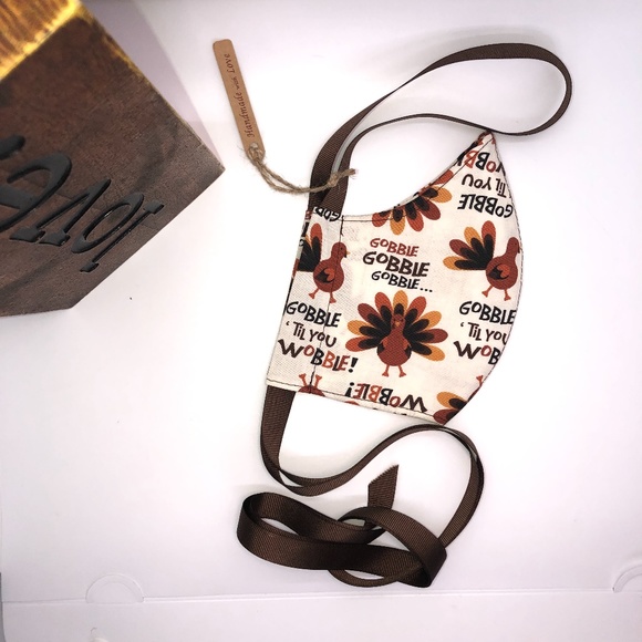 GOBBLE TIL YOU WOBBLE FACE MASK~NEW! - Picture 5 of 15